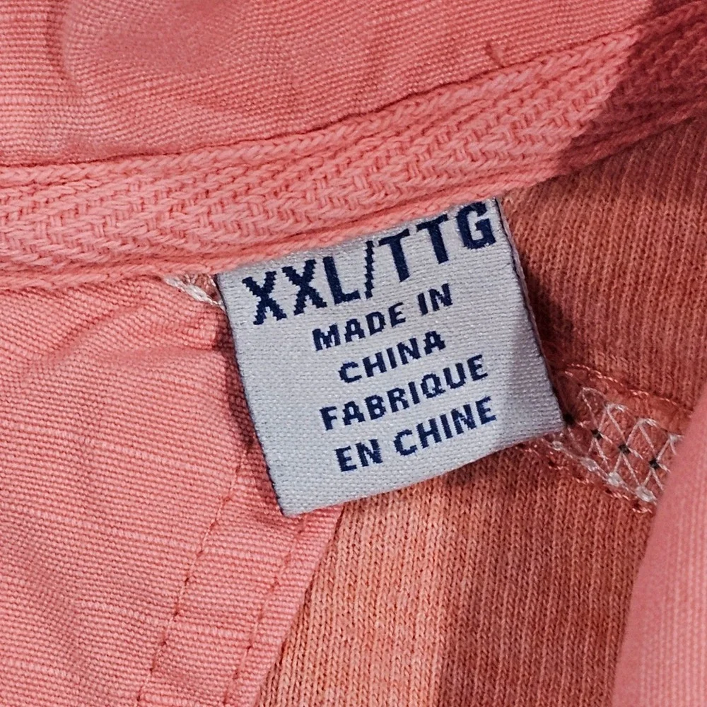 Tommy Bahama Mens XXL Coral Pink Quarter Zip Pullover Sweatshirt Casual
